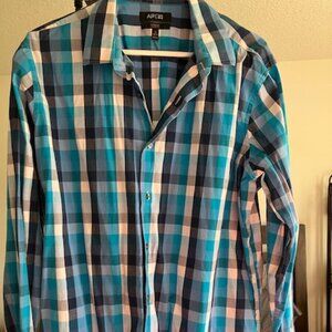 ❄️ ❄️ Winter Sale ❄️ ❄️ Men Apt. 9 Plaid Shirt Stretch Slim Fit
